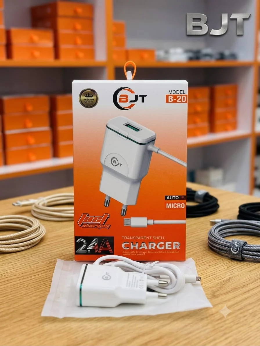 BJT B-20 2.4A Micro-USB Wall Charger – White