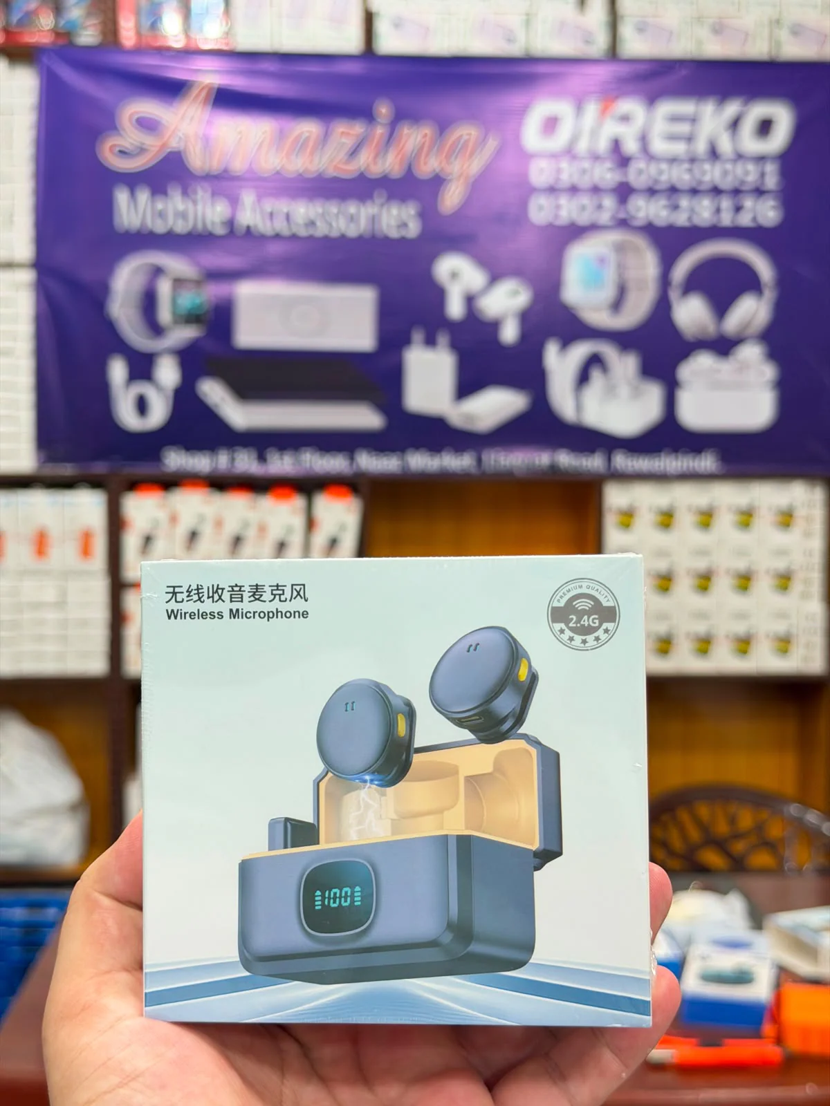 Dual Round Clip-On Wireless Microphone Kit with Charging Case