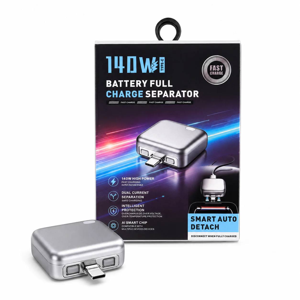 140W Type-C Battery Full Charge Separator with Smart Auto Detach