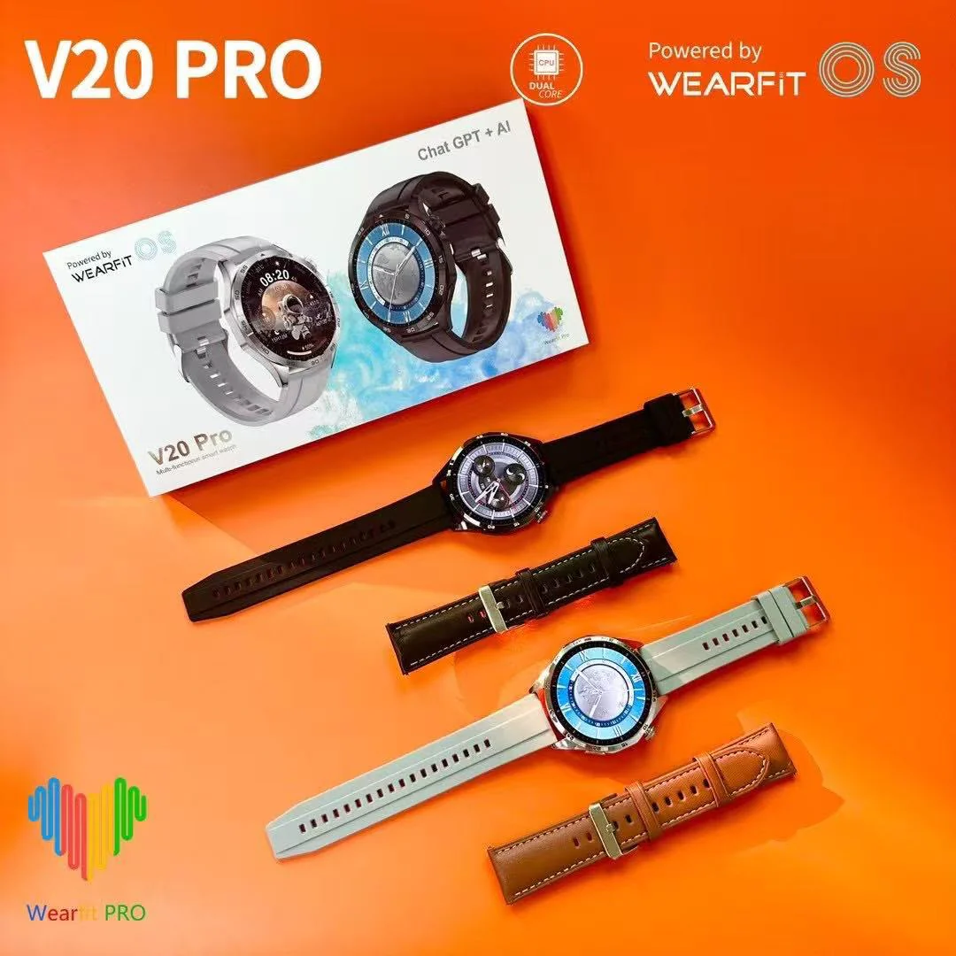 V20 Pro Round Smartwatch with WearFit OS Packaging