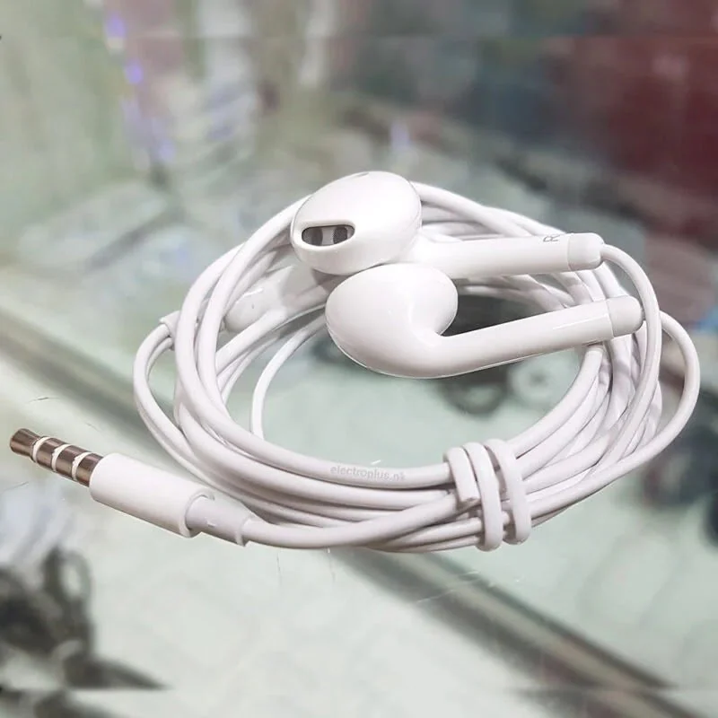 3.5 mm Wired Earphones, Open-Fit Long Stem – White